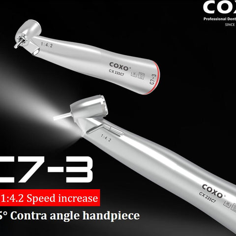 COXO contra angle C7-3S 45° angle / 1:4.2 speed ,can be used with COXO implant motor